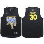 BA Golden State Warrlors #30 Stephen Curry Black 2015 NBA Finals Champions Stitched Jerseys