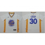 BA Golden State Warrlors #30 Stephen Curry White Short Sleeve Stitched Jerseys