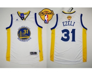 BA Revolution 30 Golden State Warrlors #31 Festus Ezeli White The Finals Patch Stitched Jerseys