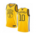 Golden State Warriors #10 Tim Hardaway Yellow Swingman 2019 Basketball Finals Bound Jersey - Earned Edition