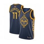 Golden State Warriors #11 Klay Thompson Authentic Navy Blue Basketball 2019 Basketball Finals Bound Jersey - City Edition