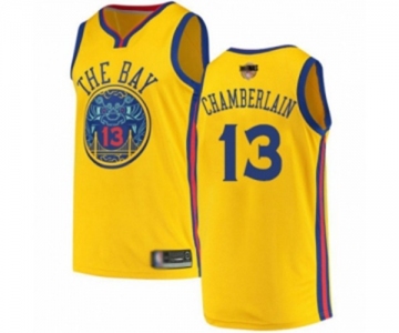 Golden State Warriors #13 Wilt Chamberlain Authentic Gold 2019 Basketball Finals Bound Basketball Jersey - City Edition