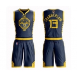 Golden State Warriors #13 Wilt Chamberlain Swingman Navy Blue Basketball Suit 2019 Basketball Finals Bound Jersey - City Edition