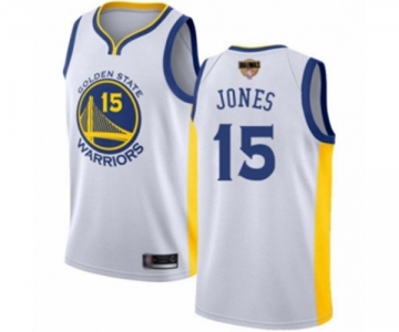 Golden State Warriors #15 Damian Jones Authentic White 2019 Basketball Finals Bound Basketball Jersey - Association Edition