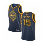 Golden State Warriors #15 Latrell Sprewell Authentic Navy Blue Basketball 2019 Basketball Finals Bound Jersey - City Edition