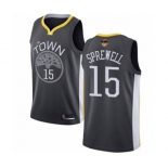 Golden State Warriors #15 Latrell Sprewell Swingman Black 2019 Basketball Finals Bound Basketball Jersey - Statement Edition