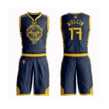 Golden State Warriors #17 Chris Mullin Authentic Navy Blue Basketball Suit 2019 Basketball Finals Bound Jersey - City Edition