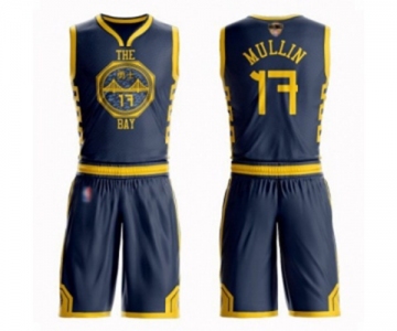 Golden State Warriors #17 Chris Mullin Authentic Navy Blue Basketball Suit 2019 Basketball Finals Bound Jersey - City Edition