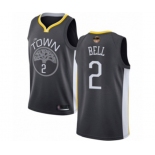 Golden State Warriors #2 Jordan Bell Swingman Black 2019 Basketball Finals Bound Basketball Jersey - Statement Edition