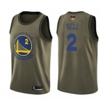 Golden State Warriors #2 Jordan Bell Swingman Green Salute to Service 2019 Basketball Finals Bound Basketball Jersey