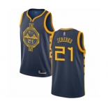 Golden State Warriors #21 Jonas Jerebko Authentic Navy Blue Basketball Jersey - City Edition