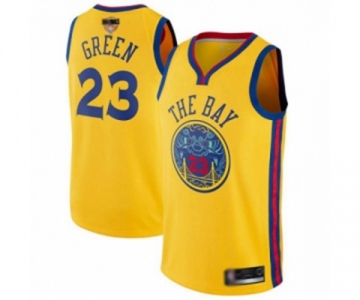 Golden State Warriors #23 Draymond Green Authentic Gold 2019 Basketball Finals Bound Basketball Jersey - City Edition