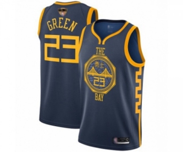 Golden State Warriors #23 Draymond Green Authentic Navy Blue Basketball 2019 Basketball Finals Bound Jersey - City Edition