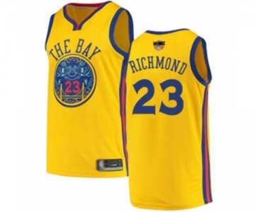 Golden State Warriors #23 Mitch Richmond Authentic Gold 2019 Basketball Finals Bound Basketball Jersey - City Edition