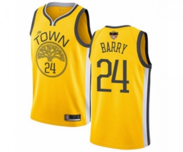 Golden State Warriors #24 Rick Barry Yellow Swingman 2019 Basketball Finals Bound Jersey - Earned Edition