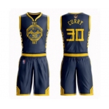 Golden State Warriors #30 Stephen Curry Authentic Navy Blue Basketball Suit 2019 Basketball Finals Bound Jersey - City Edition