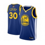 Golden State Warriors #30 Stephen Curry Swingman Royal Blue 2019 Basketball Finals Bound Basketball Jersey - Icon Edition