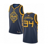 Golden State Warriors #34 Shaun Livingston Authentic Navy Blue Basketball 2019 Basketball Finals Bound Jersey - City Edition