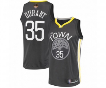 Golden State Warriors #35 Kevin Durant Swingman Black 2019 Basketball Finals Bound Basketball Jersey - Statement Edition