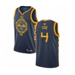 Golden State Warriors #4 Quinn Cook Authentic Navy Blue Basketball 2019 Basketball Finals Bound Jersey - City Edition