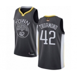 Golden State Warriors #42 Nate Thurmond Swingman Black 2019 Basketball Finals Bound Basketball Jersey - Statement Edition