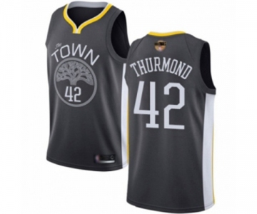 Golden State Warriors #42 Nate Thurmond Swingman Black 2019 Basketball Finals Bound Basketball Jersey - Statement Edition