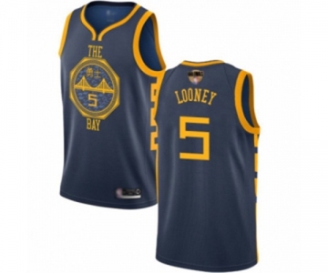 Golden State Warriors #5 Kevon Looney Authentic Navy Blue Basketball 2019 Basketball Finals Bound Jersey - City Edition