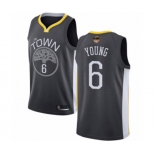 Golden State Warriors #6 Nick Young Swingman Black 2019 Basketball Finals Bound Basketball Jersey - Statement Edition