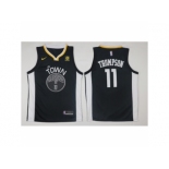 Men Golden State Warriors #11 Klay Thompson 2017-18 New Season Black NBA Jersey