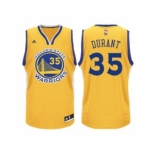 Men Golden State Warriors #35 Kevin Durant Gold New Swingman Jersey