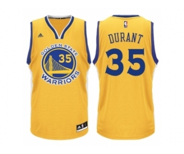 Men Golden State Warriors #35 Kevin Durant Gold New Swingman Jersey