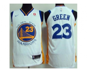 Men Nike Golden State Warriors #23 Draymond Green White Stitched NBA Swingman Jersey