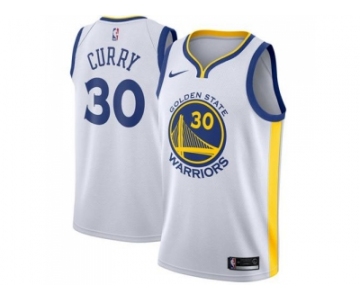 Men Nike Golden State Warriors #30 Stephen Curry White NBA Swingman Association Edition Jerse