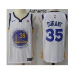 Men Nike Golden State Warriors #35 Kevin Durant White NBA Authentic Association Edition Jersey