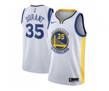 Men Nike Golden State Warriors #35 Kevin Durant White NBA Swingman Association Edition Jersey