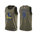 Men Nike Golden State Warriors #9 Andre Iguodala Green Salute to Service NBA Swingman Jersey