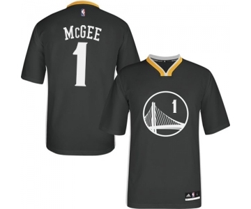 Men's Adidas Golden State Warriors #1 JaVale McGee Authentic Black Alternate NBA Jersey