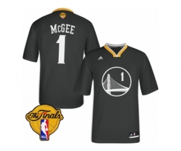 Men's Adidas Golden State Warriors #1 JaVale McGee Swingman Black Alternate 2017 The Finals Patch NBA Jersey