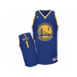 Men's Adidas Golden State Warriors #1 JaVale McGee Swingman Royal Blue Road NBA Jersey