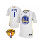 Men's Adidas Golden State Warriors #1 JaVale McGee Swingman White Alternate 2017 The Finals Patch NBA Jersey