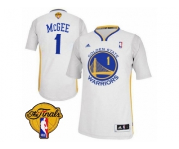 Men's Adidas Golden State Warriors #1 JaVale McGee Swingman White Alternate 2017 The Finals Patch NBA Jersey