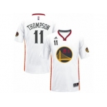 Men's Adidas Golden State Warriors #11 Klay Thompson Authentic White 2017 Chinese New Year NBA Jersey