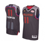 Men's Adidas Golden State Warriors #11 Klay Thompson Swingman Charcoal 2017 All Star NBA Jersey