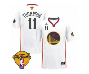 Men's Adidas Golden State Warriors #11 Klay Thompson Swingman White 2017 Chinese New Year 2017 The Finals Patch NBA Jersey