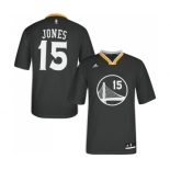 Men's Adidas Golden State Warriors #15 Damian Jones Authentic Black Alternate NBA Jersey