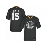 Men's Adidas Golden State Warriors #15 Damian Jones Swingman Black Alternate NBA Jersey