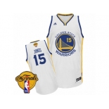 Men's Adidas Golden State Warriors #15 Damian Jones Swingman White Home 2017 The Finals Patch NBA Jersey