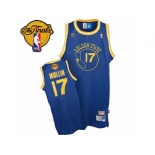 Men's Adidas Golden State Warriors #17 Chris Mullin Swingman Royal Blue New Throwback 2017 The Finals Patch NBA Jersey