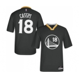 Men's Adidas Golden State Warriors #18 Omri Casspi Authentic Black Alternate NBA Jersey