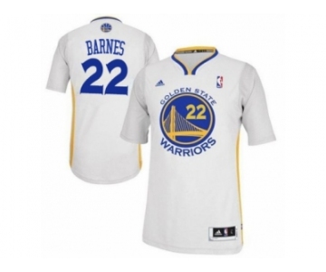 Men's Adidas Golden State Warriors #22 Matt Barnes Authentic White Alternate NBA Jersey